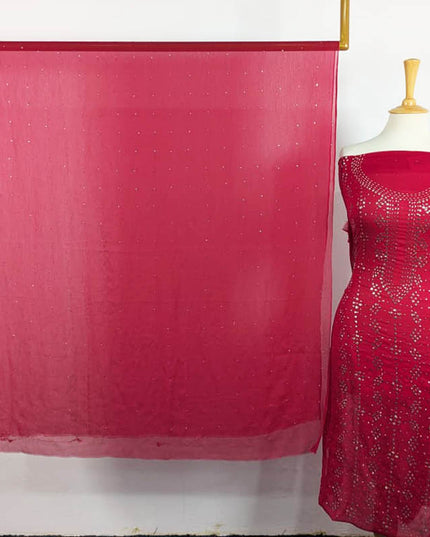 Fancy Mukesh Wok Chiffon 2PC Unstitched