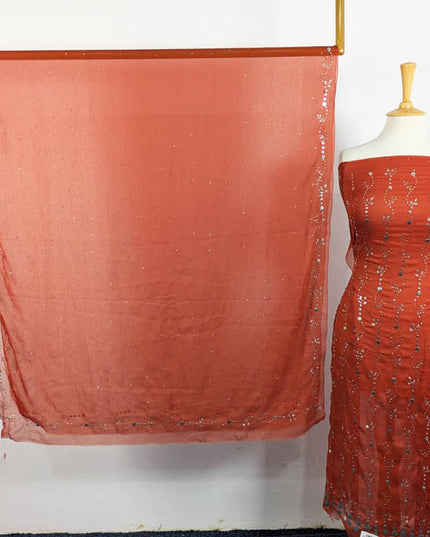 Fancy Chiffon with Handmade Mukesh Work 2PC Unstitched