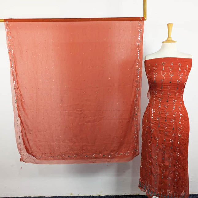 Fancy Chiffon with Handmade Mukesh Work 2PC Unstitched