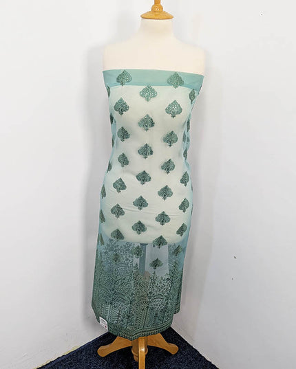 Embroidered Organza With Chiffon Dupatta 3PC