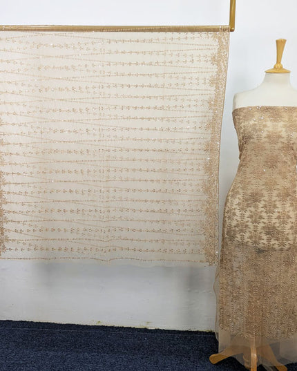 Fancy Net With Sequence  Embroidered 2PC Unstitched