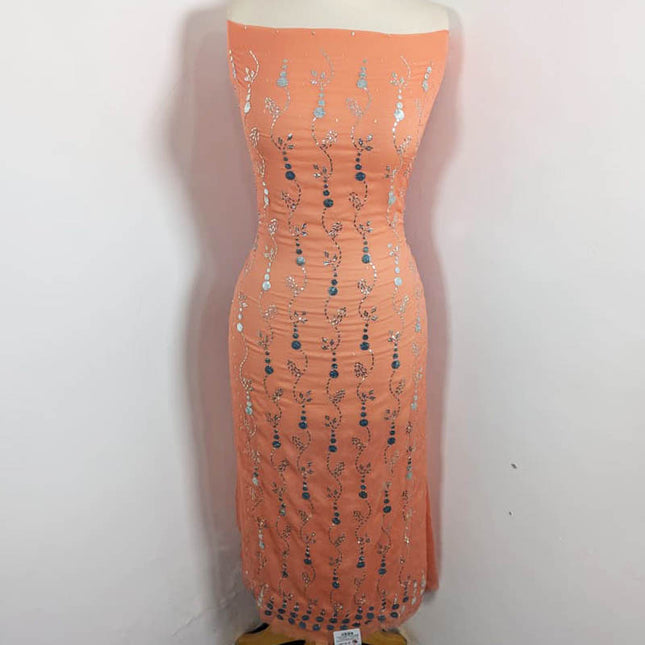 Fancy Chiffon with Handmade Mukesh Work 2PC Unstitched