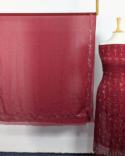 Fancy Chiffon with Handmade Mukesh Work 2PC Unstitched