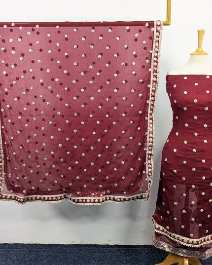 Handmade Gotta Work Chiffon Shirt Dupatta 2PC Unstitched