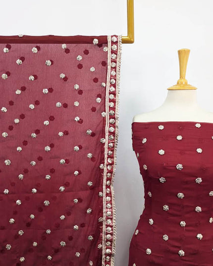 Handmade Gotta Work Chiffon Shirt Dupatta 2PC Unstitched