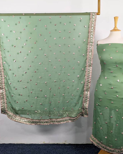 Handmade Gotta Work Chiffon Shirt Dupatta 2PC Unstitched