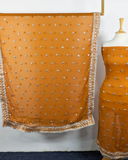 Handmade Gotta Work Chiffon Shirt Dupatta 2PC Unstitched