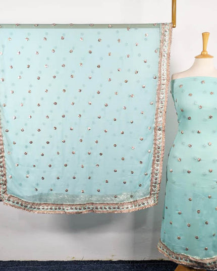 Handmade Gotta Work Chiffon Shirt Dupatta 2PC Unstitched