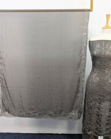 Fancy Chiffon with Full Jaal Handmade Mukesh Work 2PC Unstitched