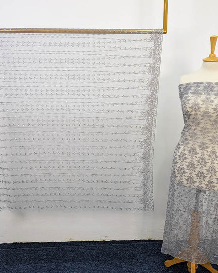Fancy Net With Sequence  Embroidered 2PC Unstitched