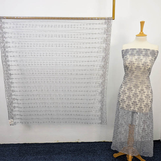 Fancy Net With Sequence  Embroidered 2PC Unstitched