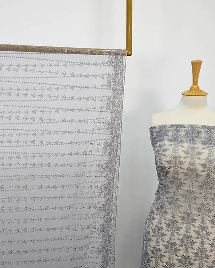 Fancy Net With Sequence  Embroidered 2PC Unstitched