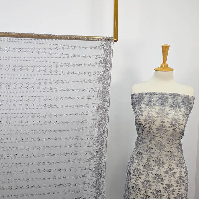 Fancy Net With Sequence  Embroidered 2PC Unstitched