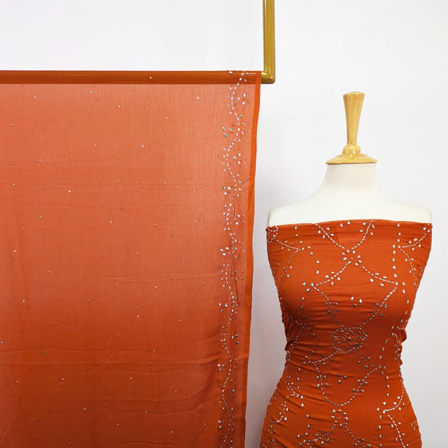 Handmade Full Jaal Mukesh Work Chiffon 2PC Unstitched