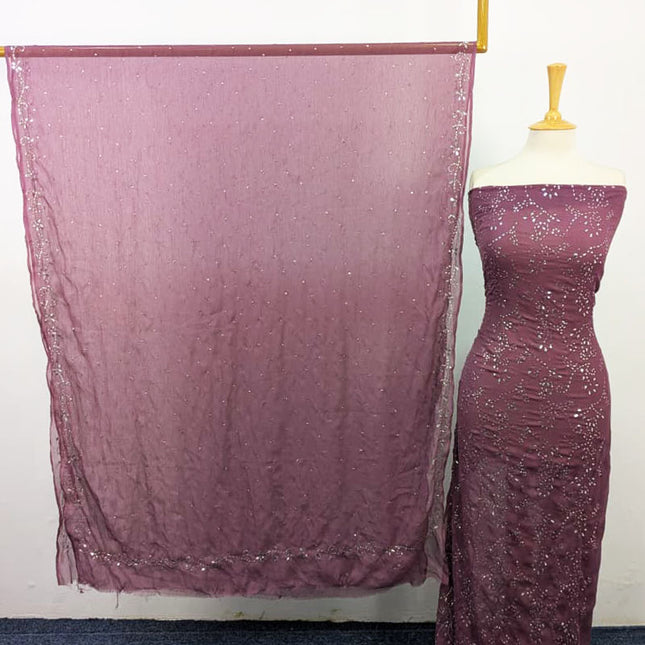 Chiffon with Full Jaal Handmade Mukesh Work 2PC Unstitched