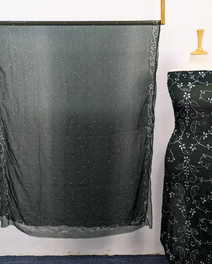 Fancy Chiffon with Full Jaal Handmade Mukesh Work 2PC Unstitched