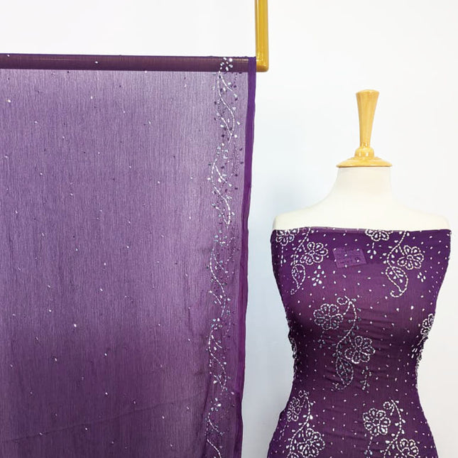 Handmade Full Jaal Mukesh Work Chiffon 2PC Unstitched