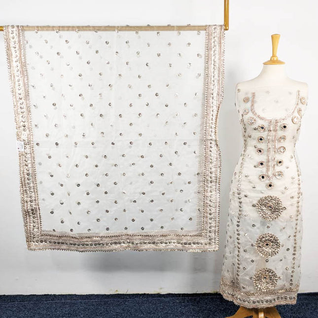 Fancy Handmade Gotta Work Dyeable Organza 2PC Unstitched