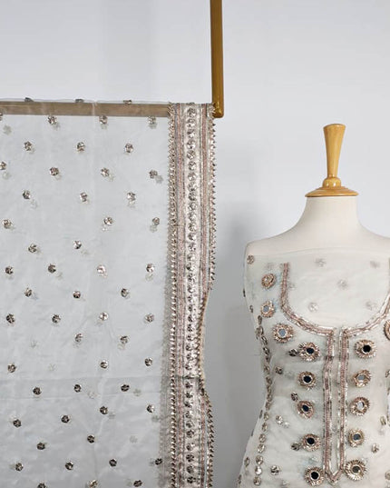 Fancy Handmade Gotta Work Dyeable Organza 2PC Unstitched