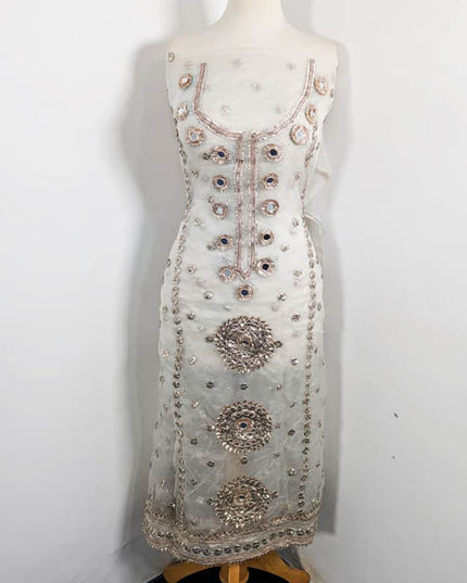 Fancy Handmade Gotta Work Dyeable Organza 2PC Unstitched