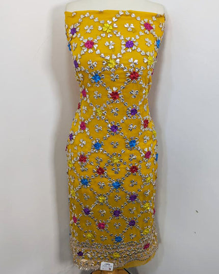 Chiffon with Multicolor Gotta Work & 4 Sided Border Dupatta 2PC Unstitched