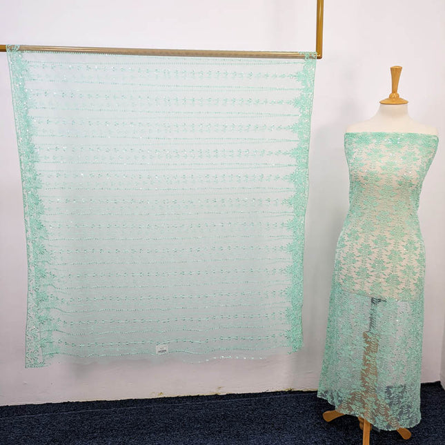 Fancy Net With Sequence  Embroidered 2PC Unstitched