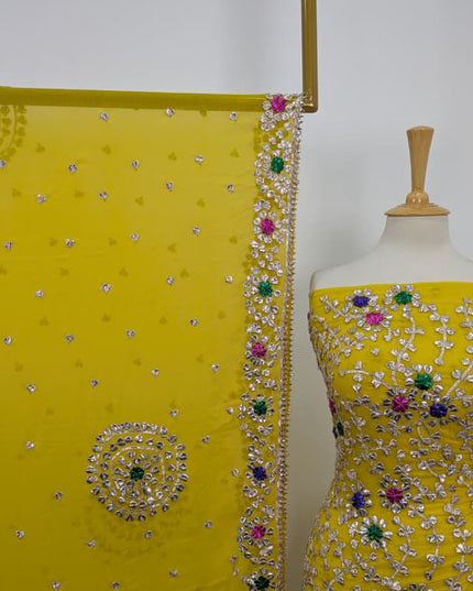 Fancy Handmade Multicolor Gotta Work Chiffon 2PC Unstitched