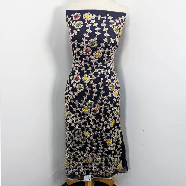 Multicolor Gotta Work Chiffon with 4 Sided Border Dupatta 2PC Unstitched