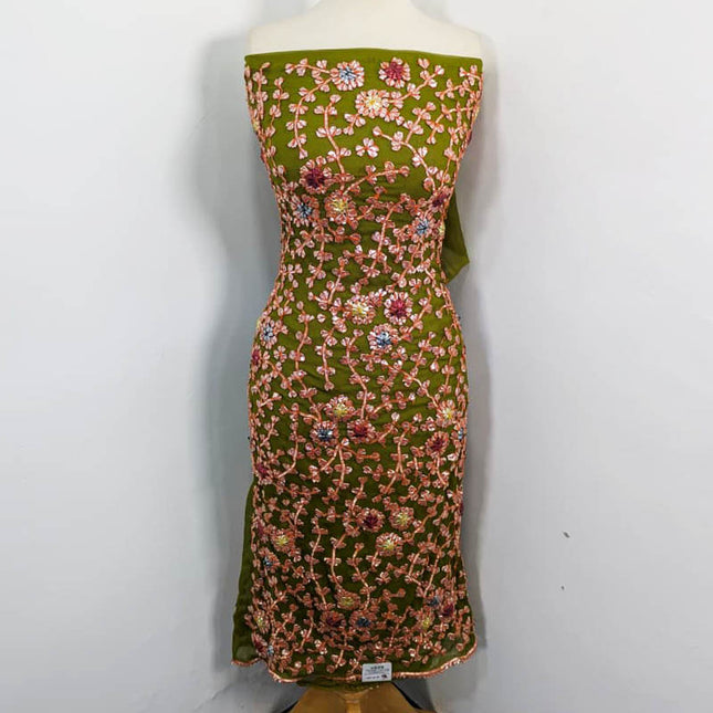 Fancy Handmade Multicolor Gotta Work Chiffon 2PC Unstitched