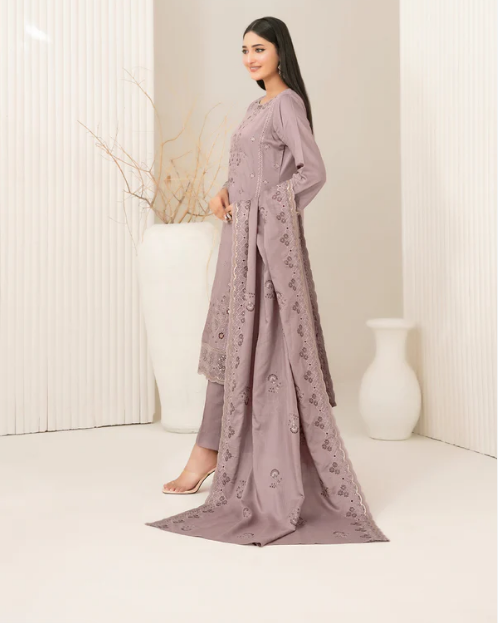Embroidered Viscose Slub 3PC Unstitched - Tawakkal