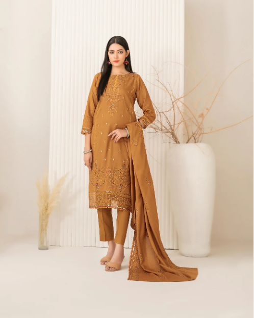 Embroidered Viscose Slub 3PC Unstitched - Tawakkal