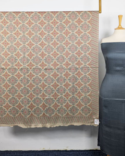 Premium Pashmina with Qalamkar Print Shawl 3PC Unstitched