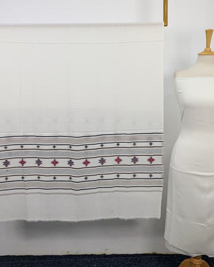 Fancy Pashmina with Qalamkar Print Shawl 3PC Unstitched