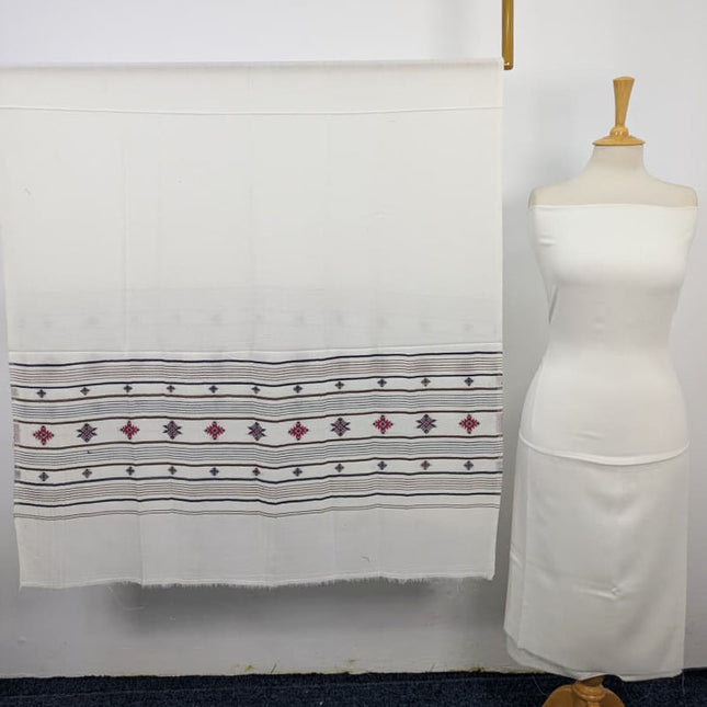 Fancy Pashmina with Qalamkar Print Shawl 3PC Unstitched