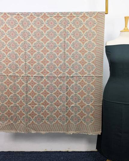 Premium Pashmina with Qalamkar Print Shawl 3PC Unstitched