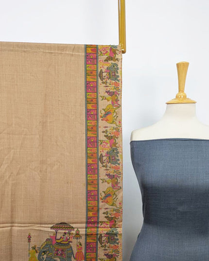 Premium Pashmina with Qalamkar Print Shawl 3PC Unstitched