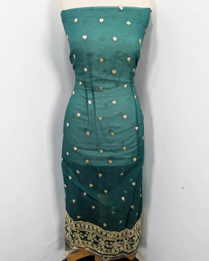 Golden Gotta Work Organza with Tie & Dye Dupatta 2PC Unstitched