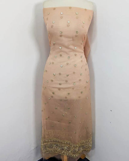 Organza with Golden Gotta Work + Tie & Dye Dupatta 2PC Unstitched