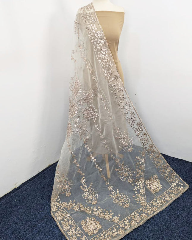Fancy Organza with Full Jaal Gotta Work Dupatta