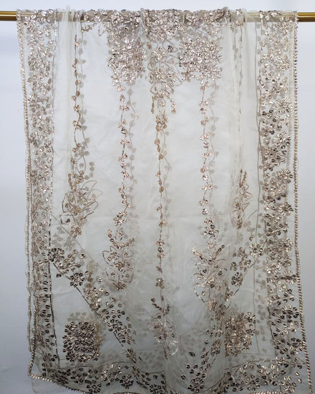Fancy Organza with Full Jaal Gotta Work Dupatta