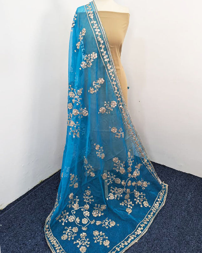 Organza with Full Jaal Gotta Work Dupatta (Ready To Wear)