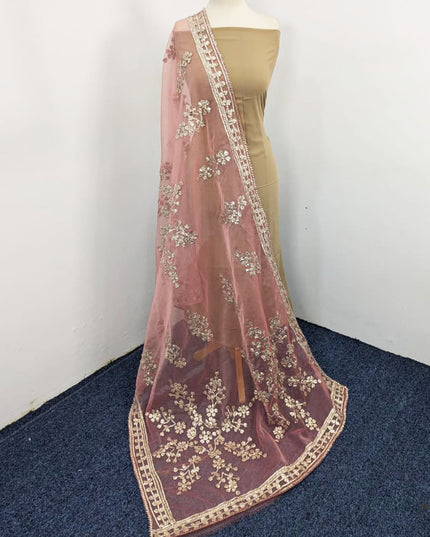 Handmade Full Jaal Gotta Work Organza Dupatta (Ready To Wear)