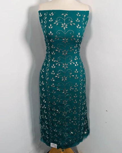 Mukesh Work Chiffon with 4 Sided Border Dupatta 2PC Unstitched