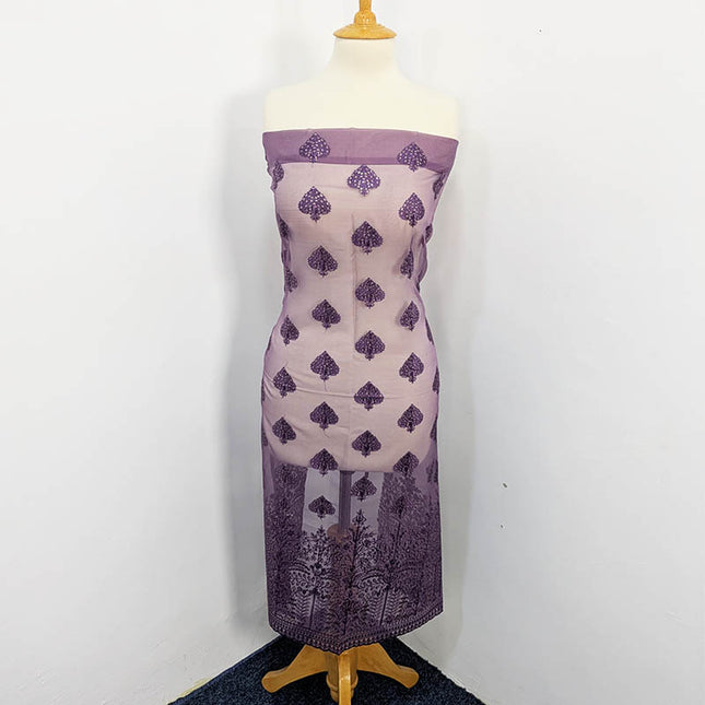 Embroidered Organza Sitara  Work With Chiffon Dupatta Work