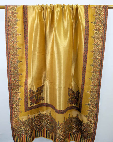 Premium Pure Indian Moon Light Kani with Zari Border Work Shawl