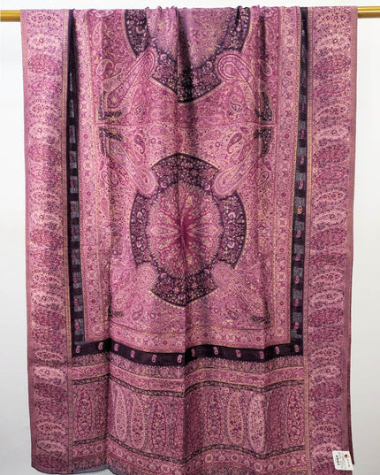 Pure Indian Kani Silk with Zari Work Shawl (Ready To Wear)