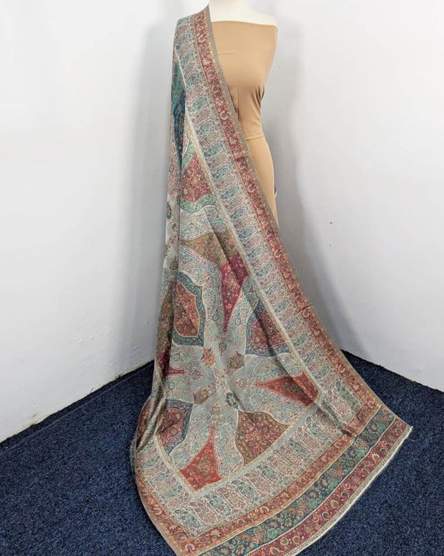 Fancy Pure Indian Kani Silk with Zari Work Shawl