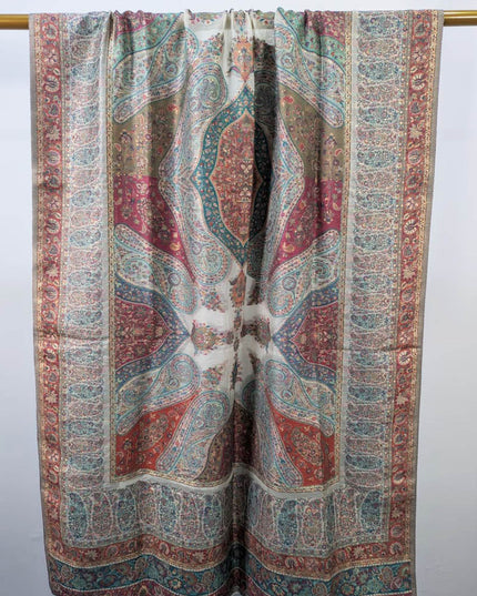 Fancy Pure Indian Kani Silk with Zari Work Shawl