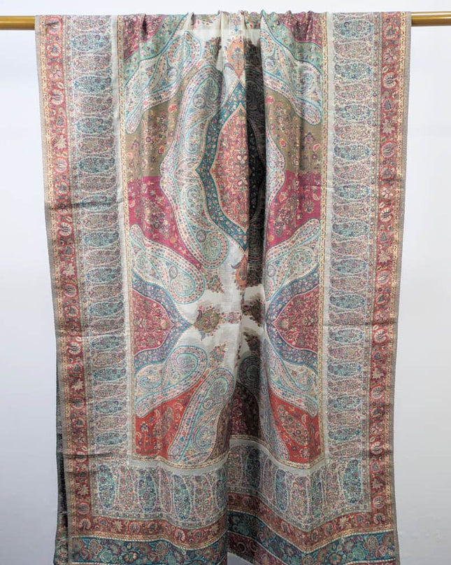 Fancy Pure Indian Kani Silk with Zari Work Shawl