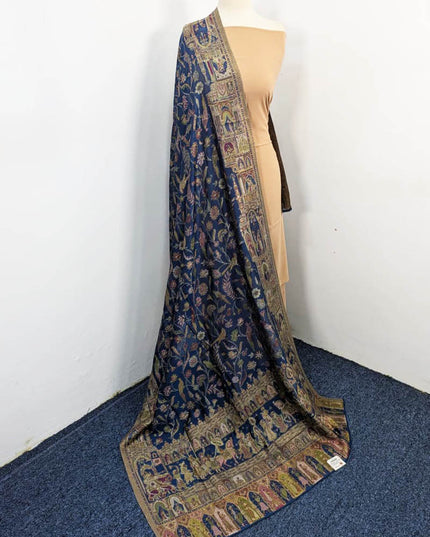 Premium Pure Indian Kani Silk with Zari Work Shawl